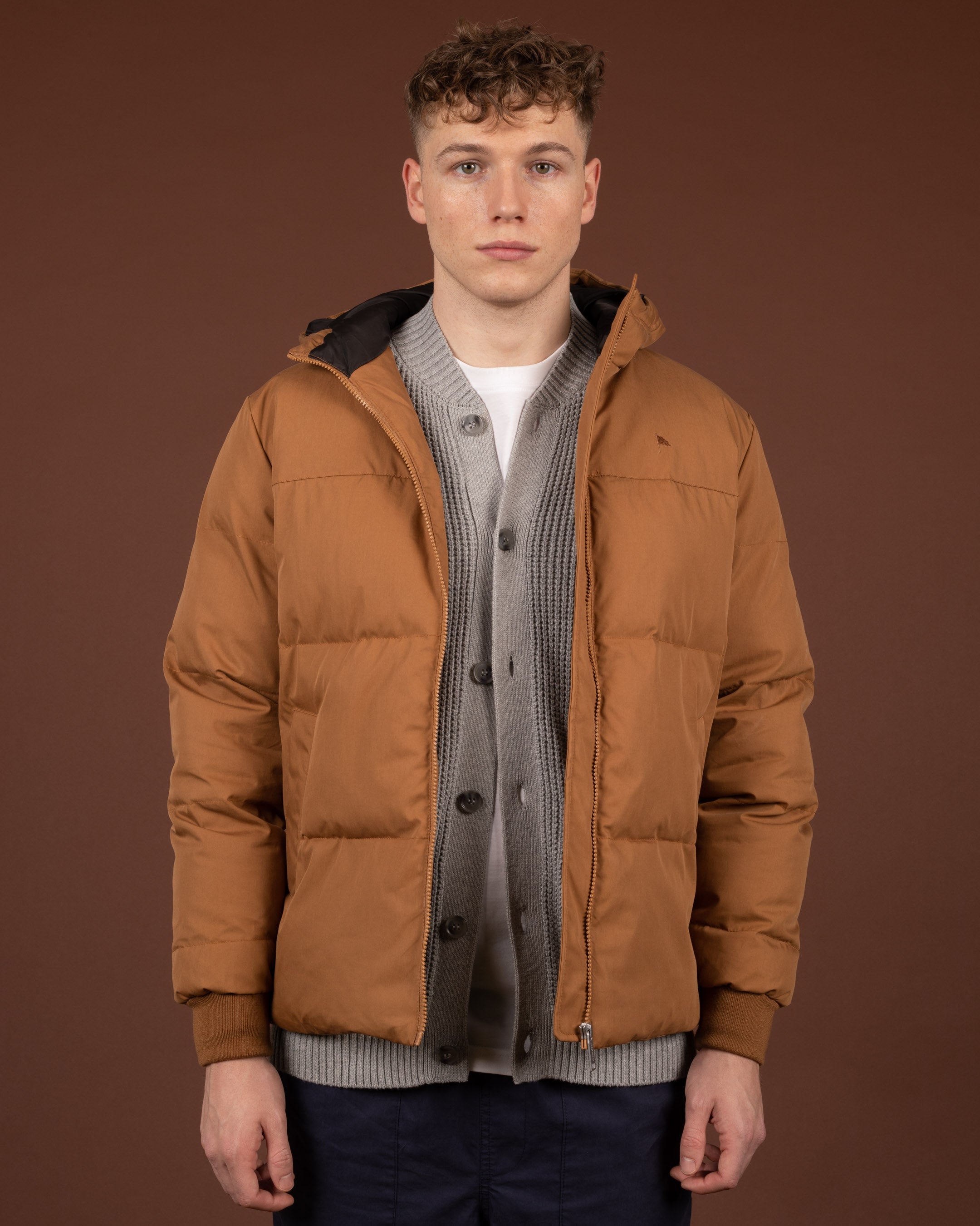 ENNOY NYLON PADDED JACKET PANTS BROWN Cotton Nylon Puffer