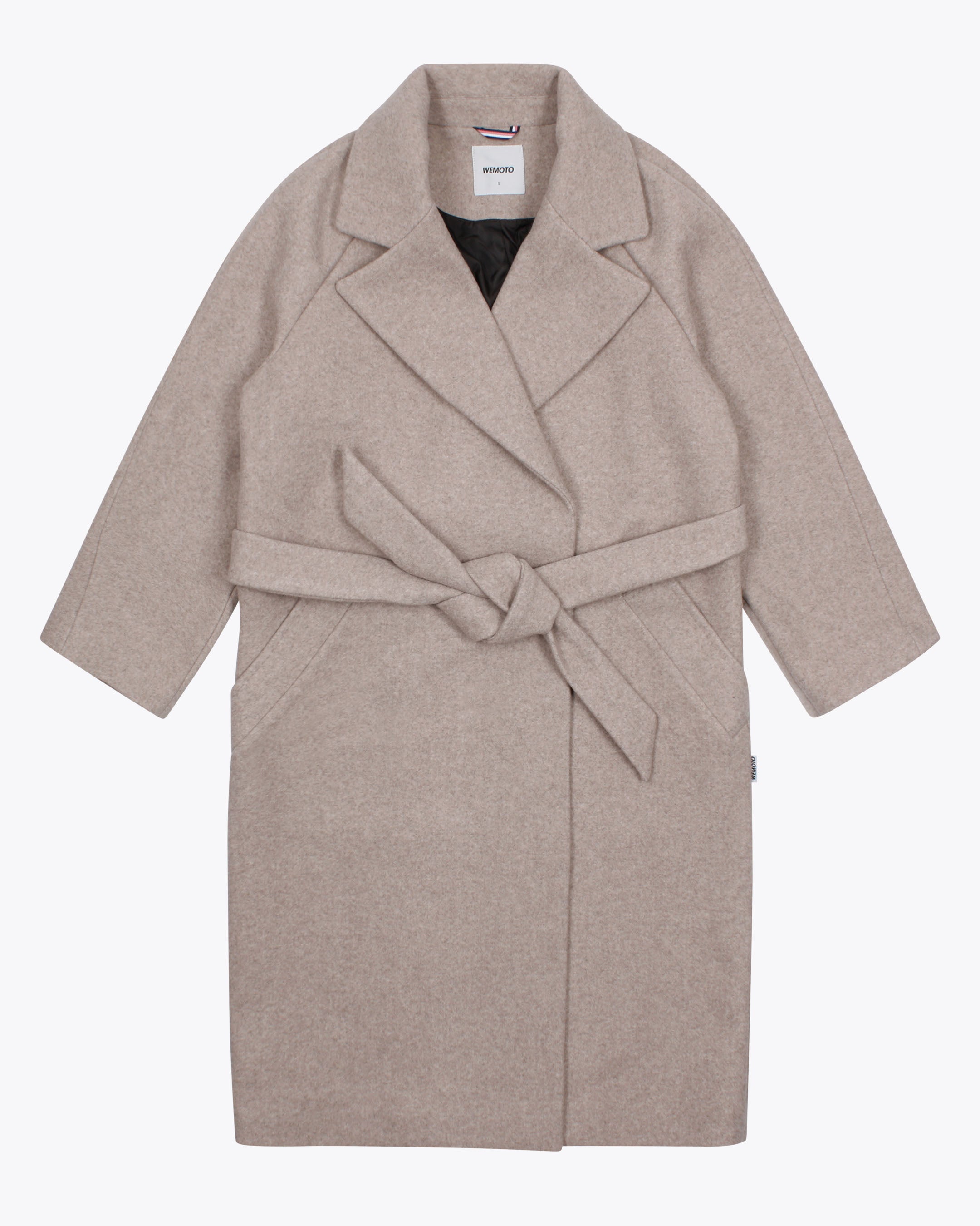 Belted Faux Felt Coat – Wemoto Studio