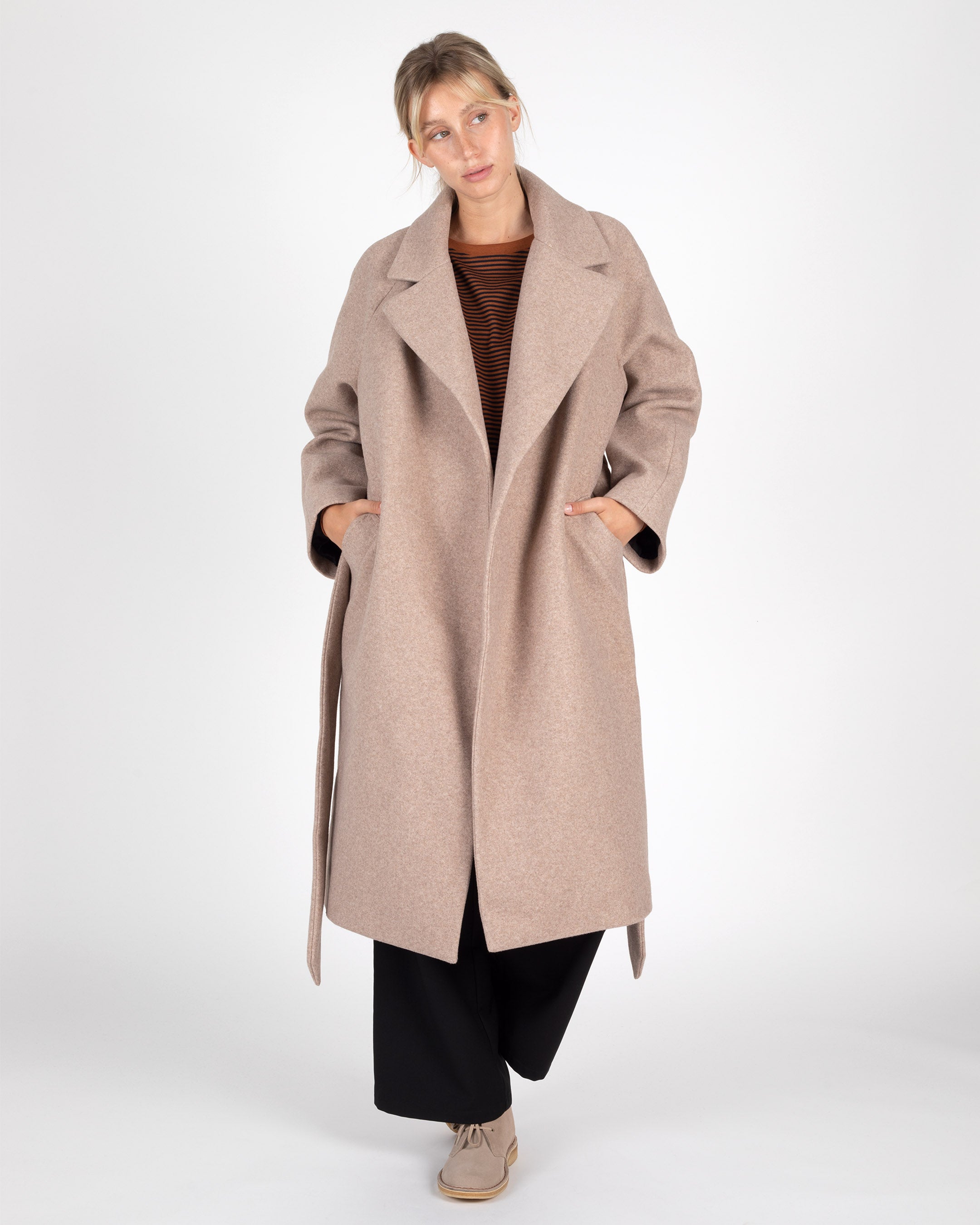 Cheapest Belted Handmade Wool Coat