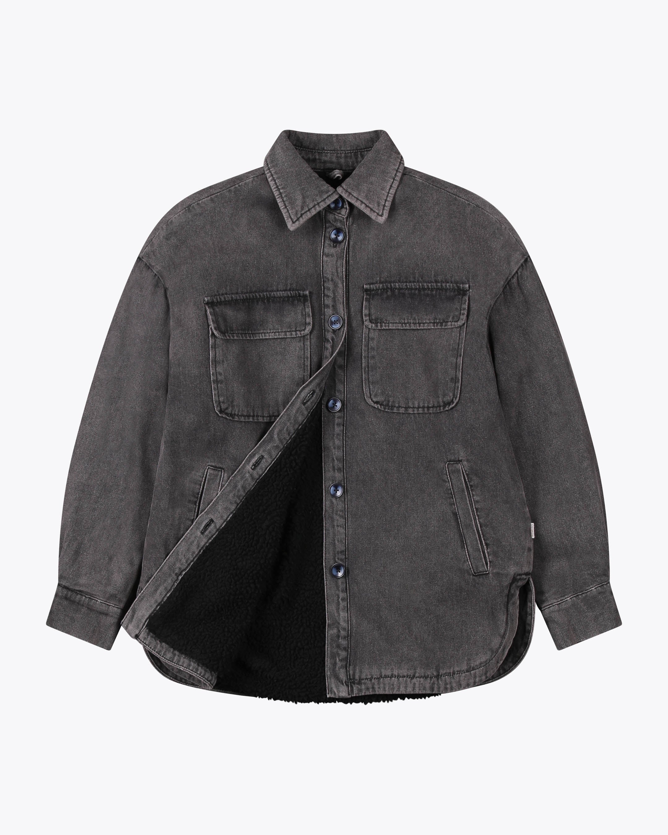 Denim Over Shirt with Teddy Fleece – Wemoto Studio