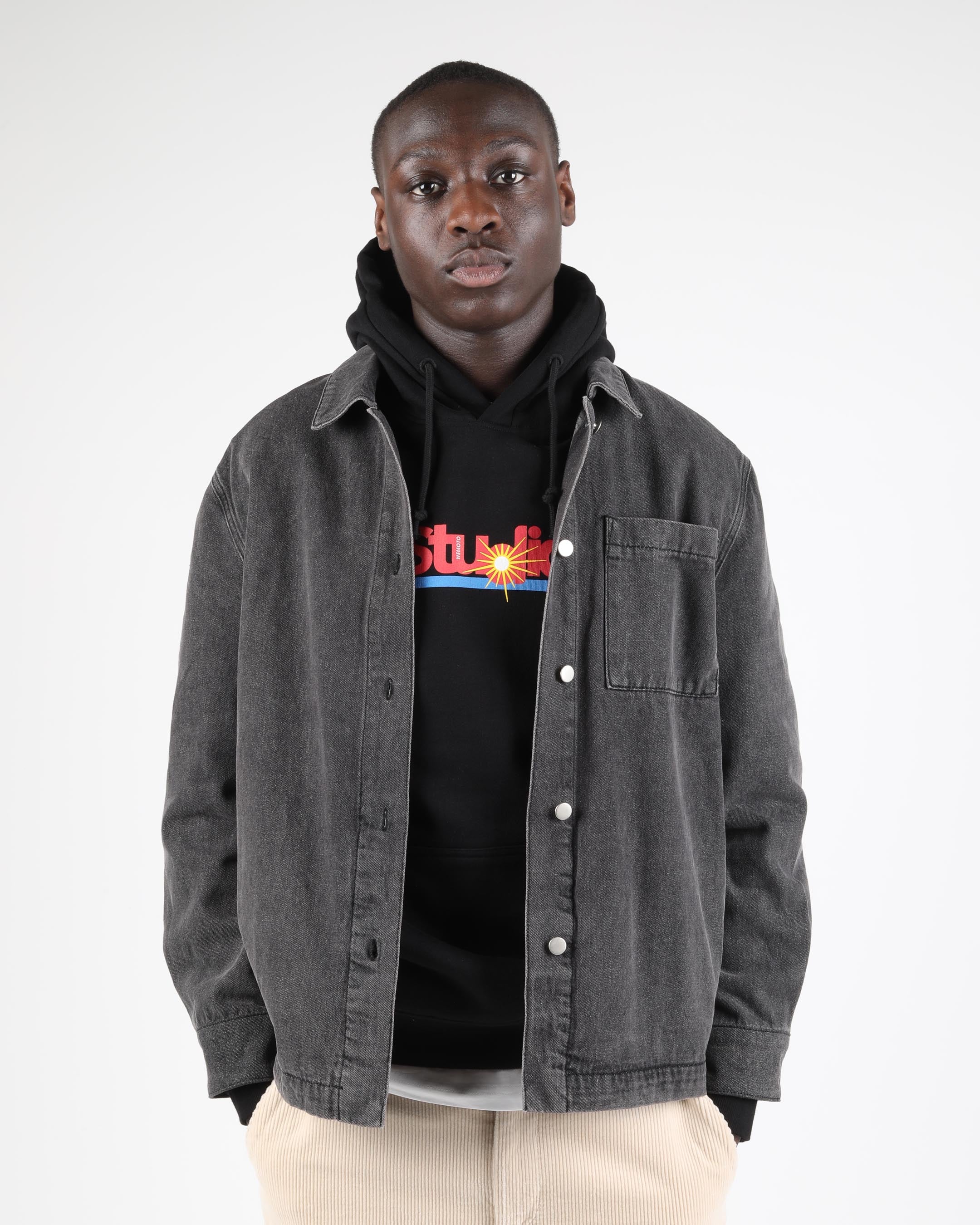 Oversized Corduroy Worker Zip Shirt Jacket – Wemoto Studio