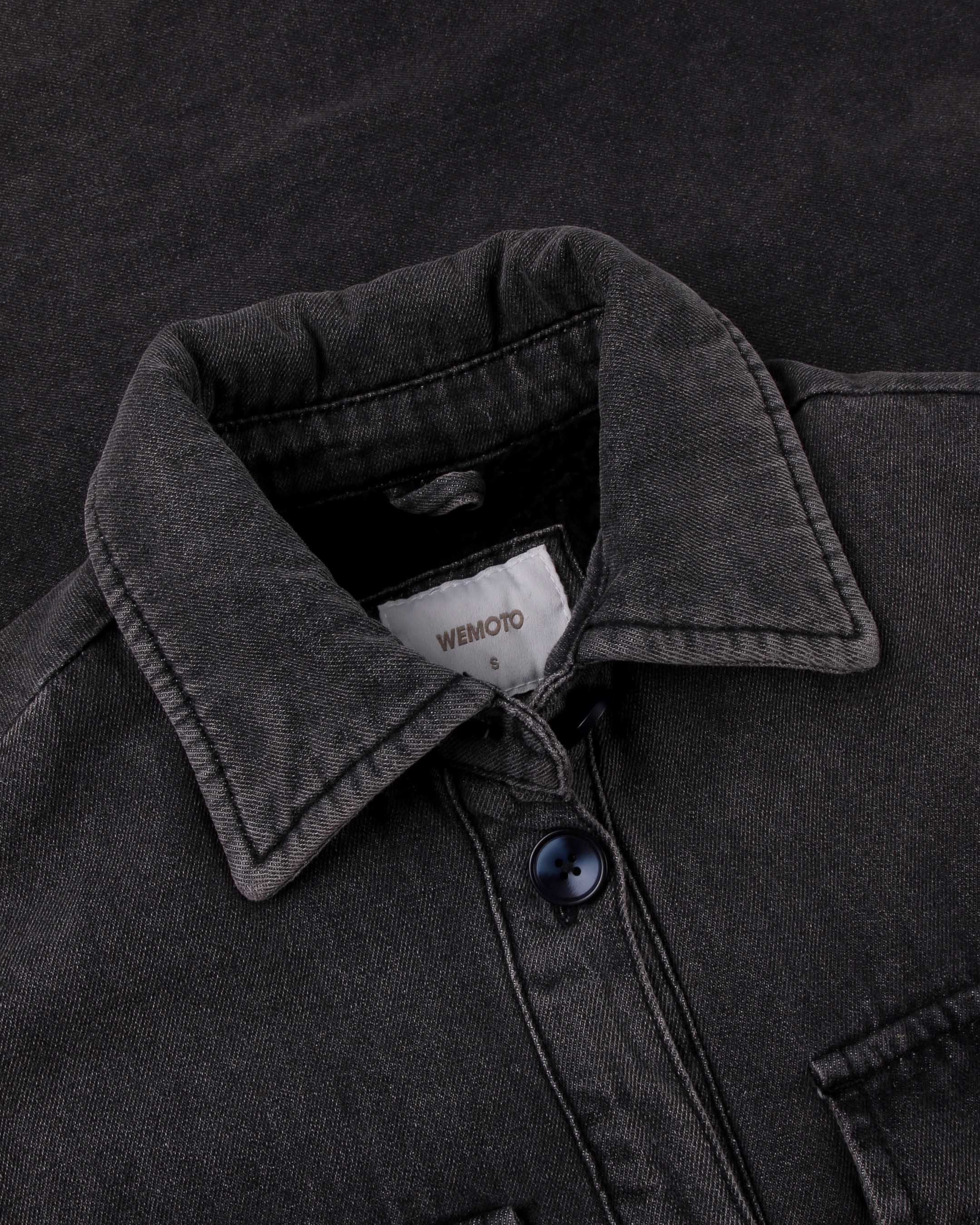 【完売品】denim over shirt jacket Denim Over Shirt with Teddy Fleece – Wemoto Studio