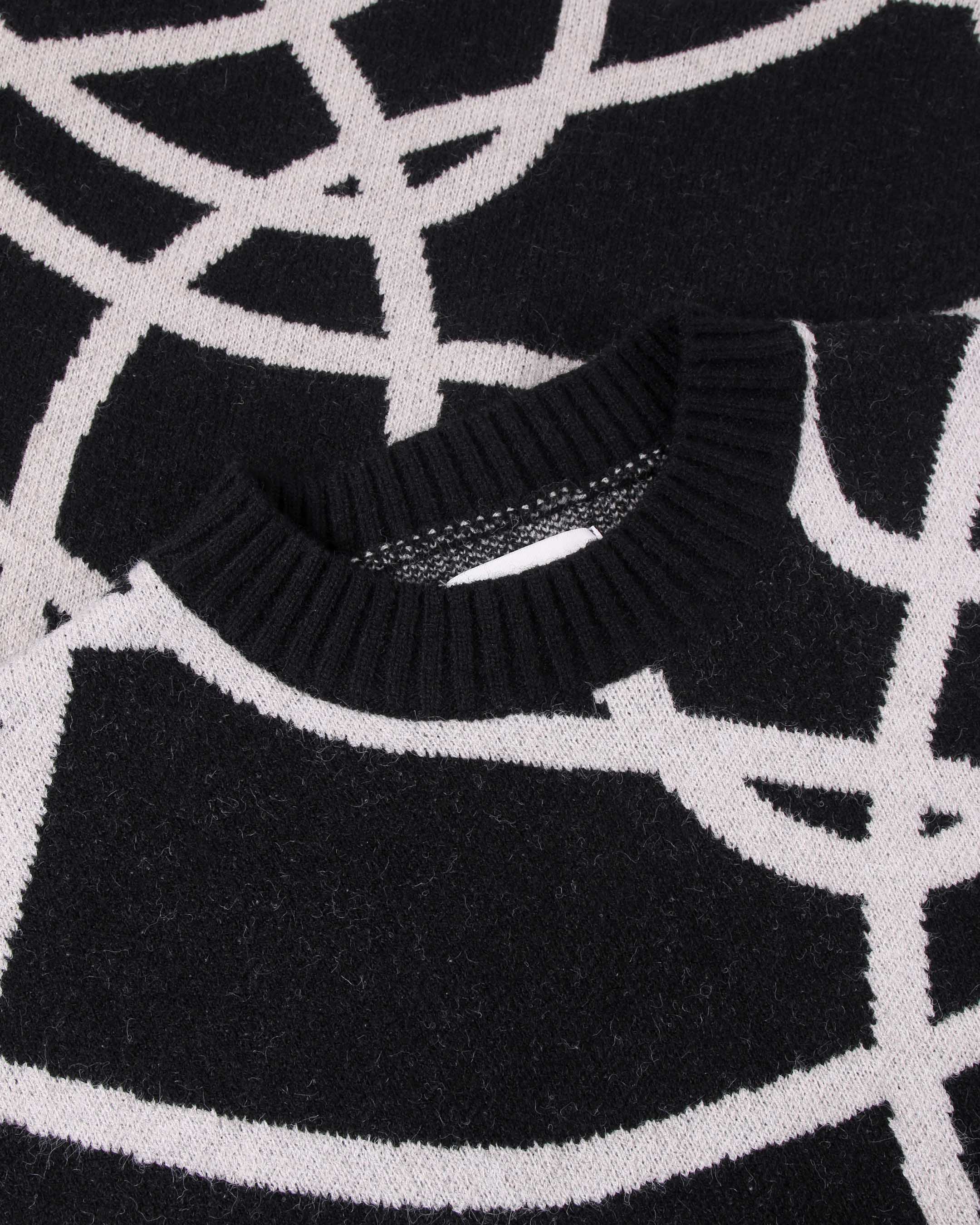 Jacquard Knit Round Neck Pullover – Wemoto Studio