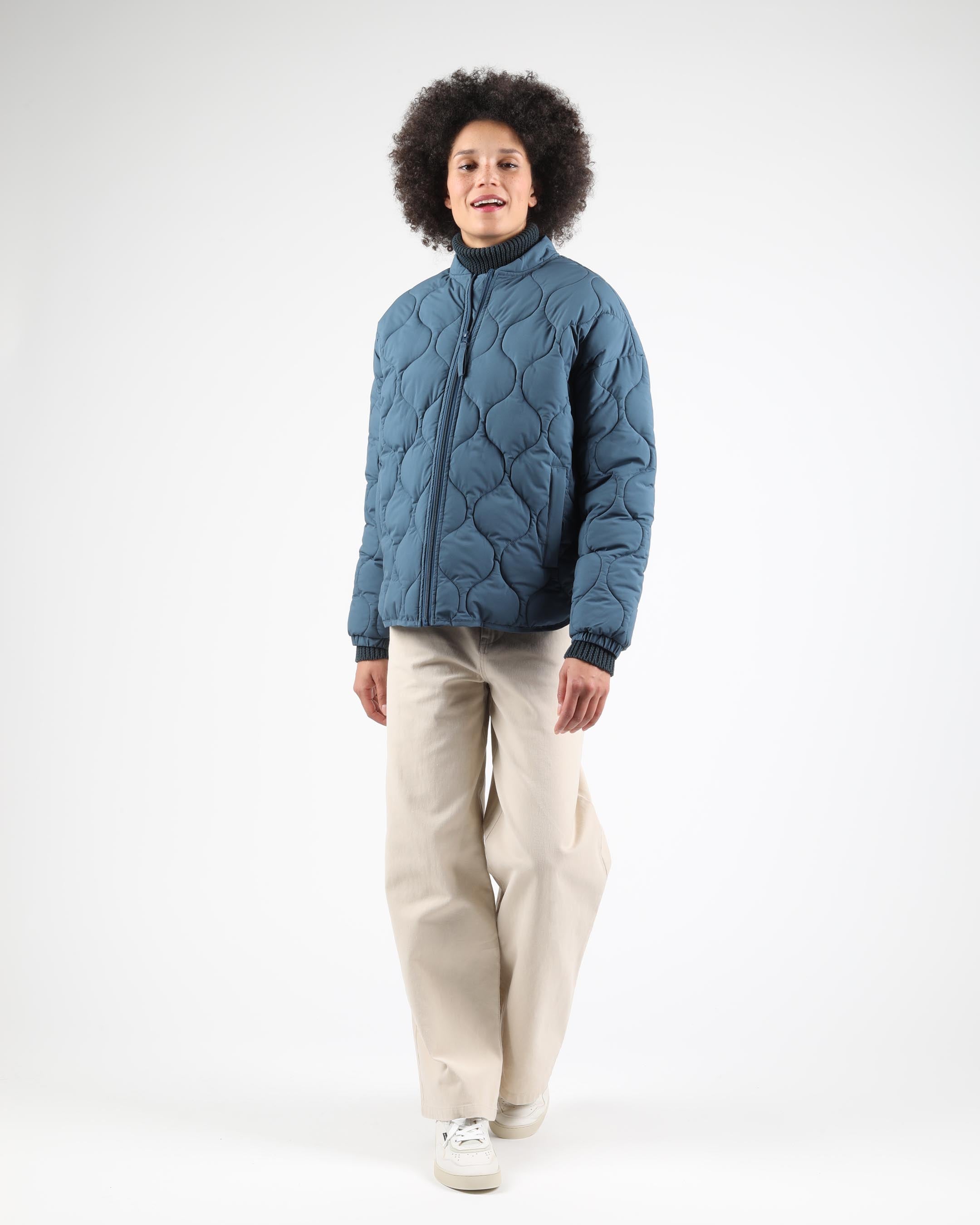 [COVERNAT]★QUILTED LINER JACKET oversized quilted liner jacket - Dark Khaki Green | Weekday WW