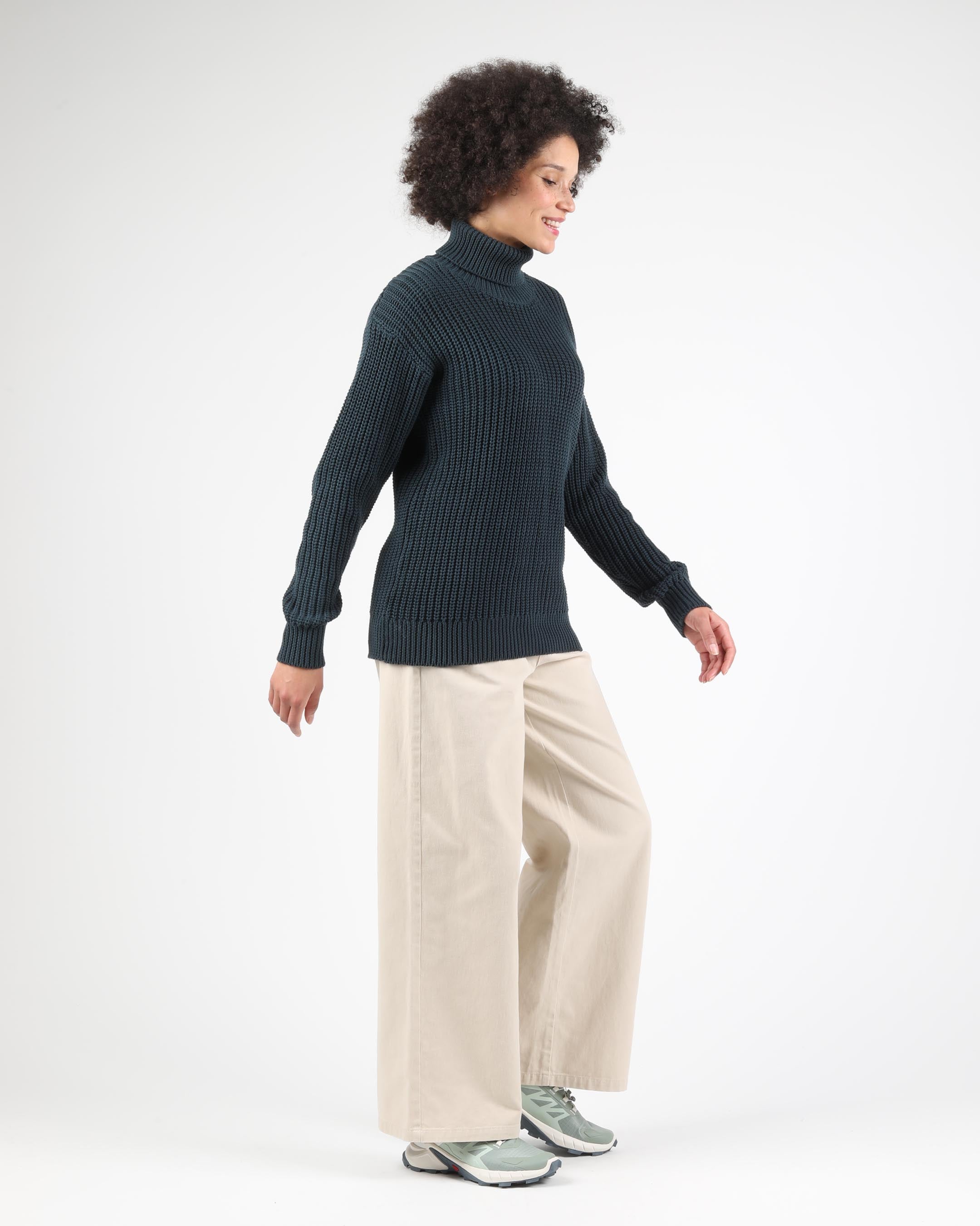Cotton Knit Turtleneck Pullover – Wemoto Studio