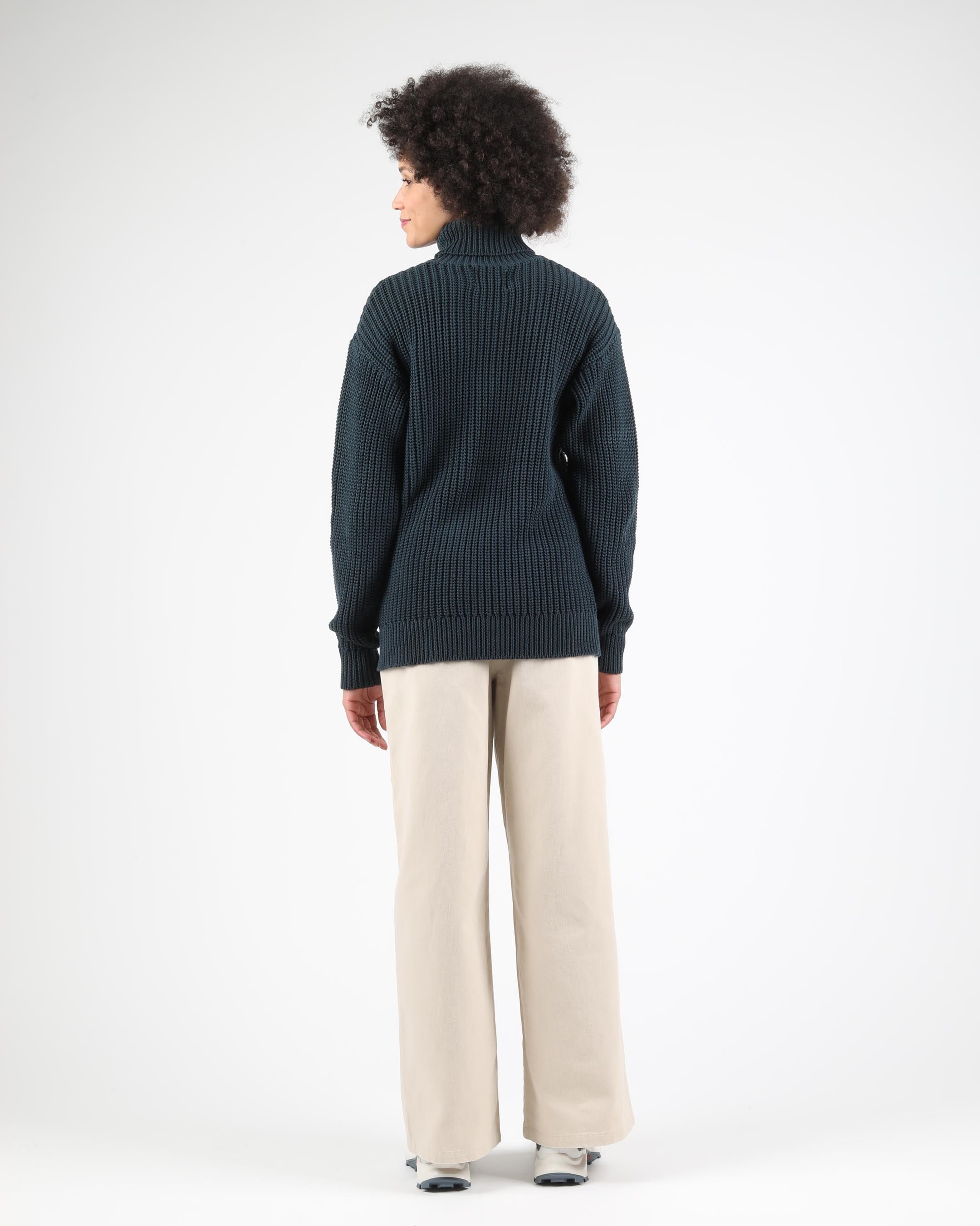 Cotton Knit Turtleneck Pullover – Wemoto Studio