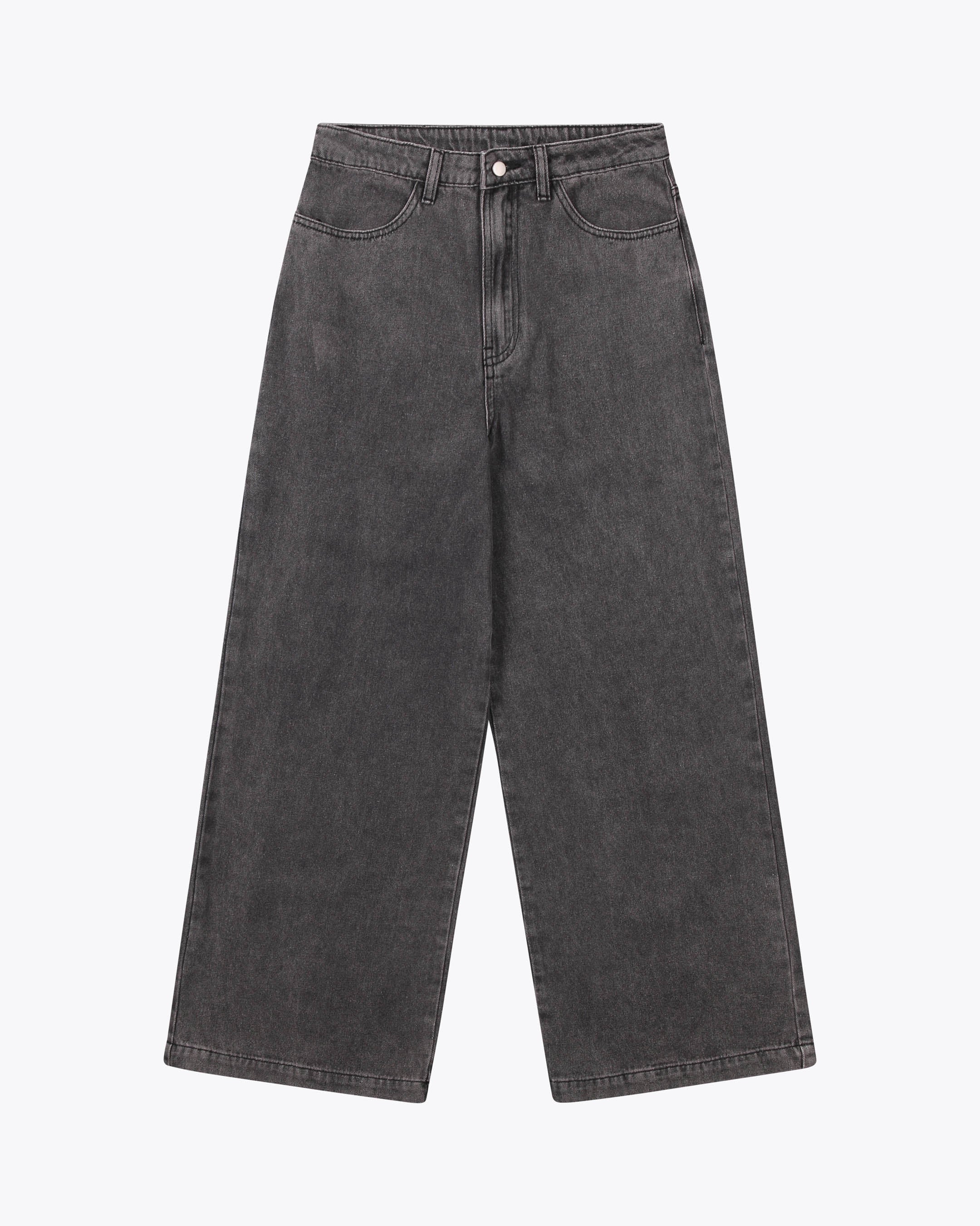 Cotton Denim Wide Leg Pants – Wemoto Studio