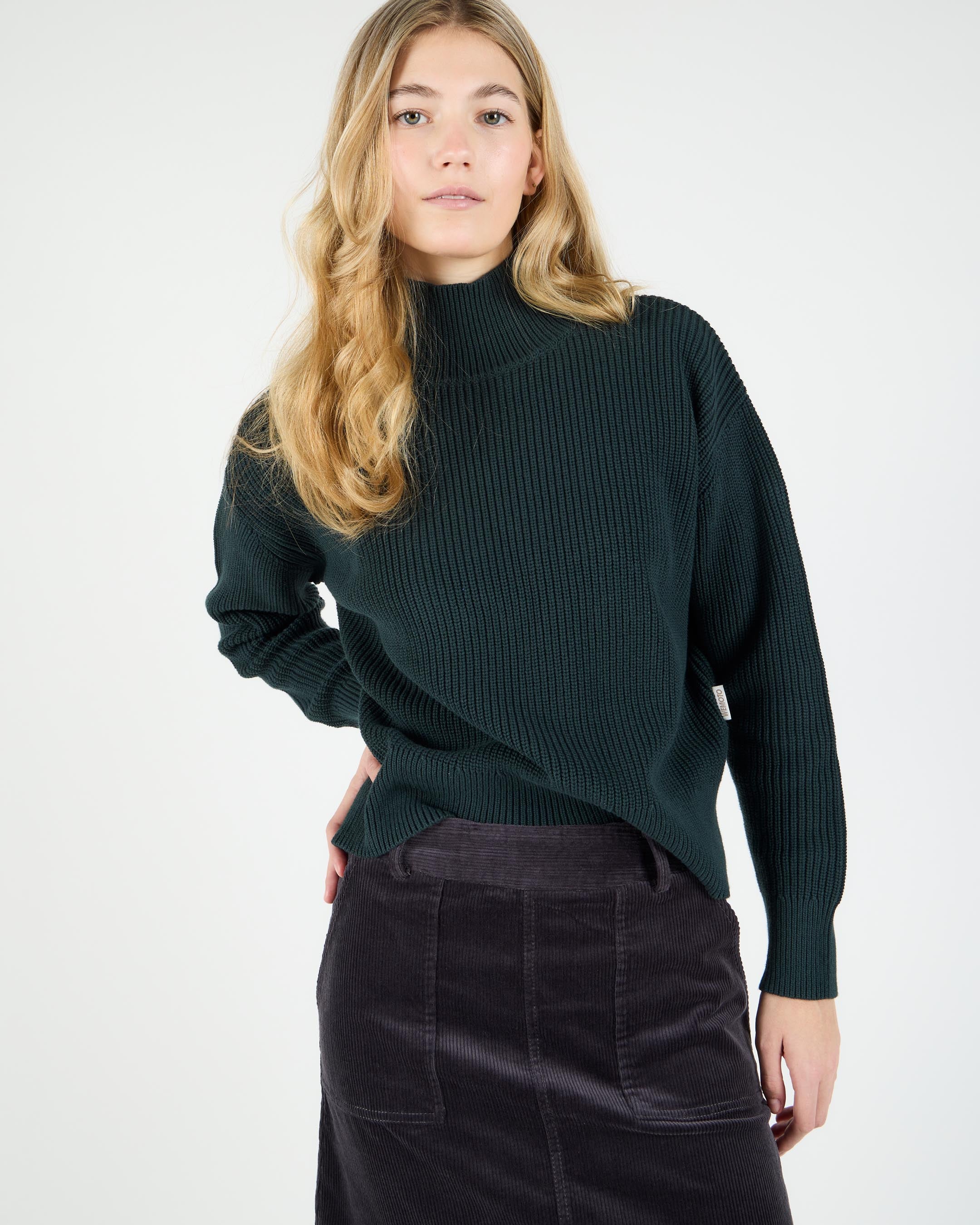 Cotton Knit Turtle Neck Pullover – Wemoto Studio