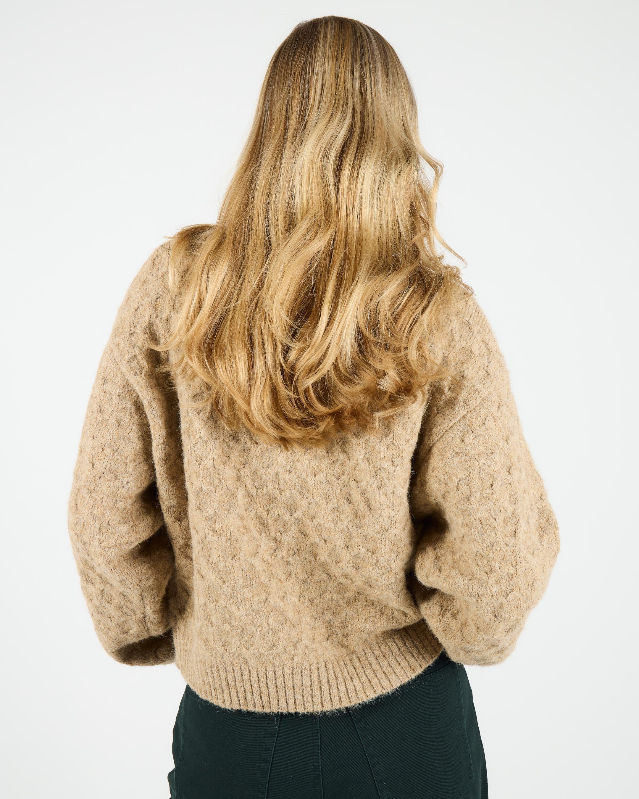 Honeycomb Cable Knit Half Zip Pullover – Wemoto Studio