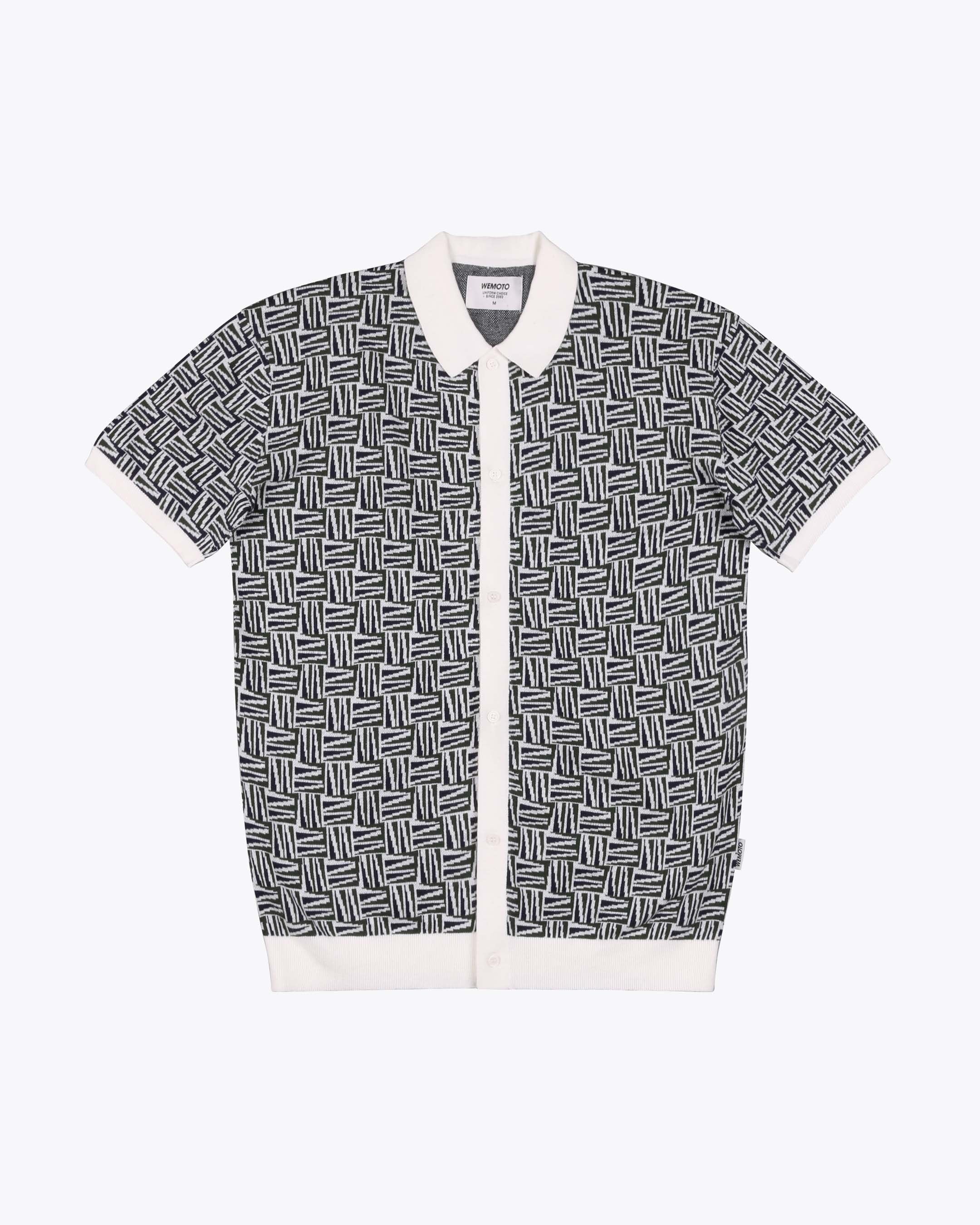 Jacquard Knit Polo Shirt – Wemoto Studio