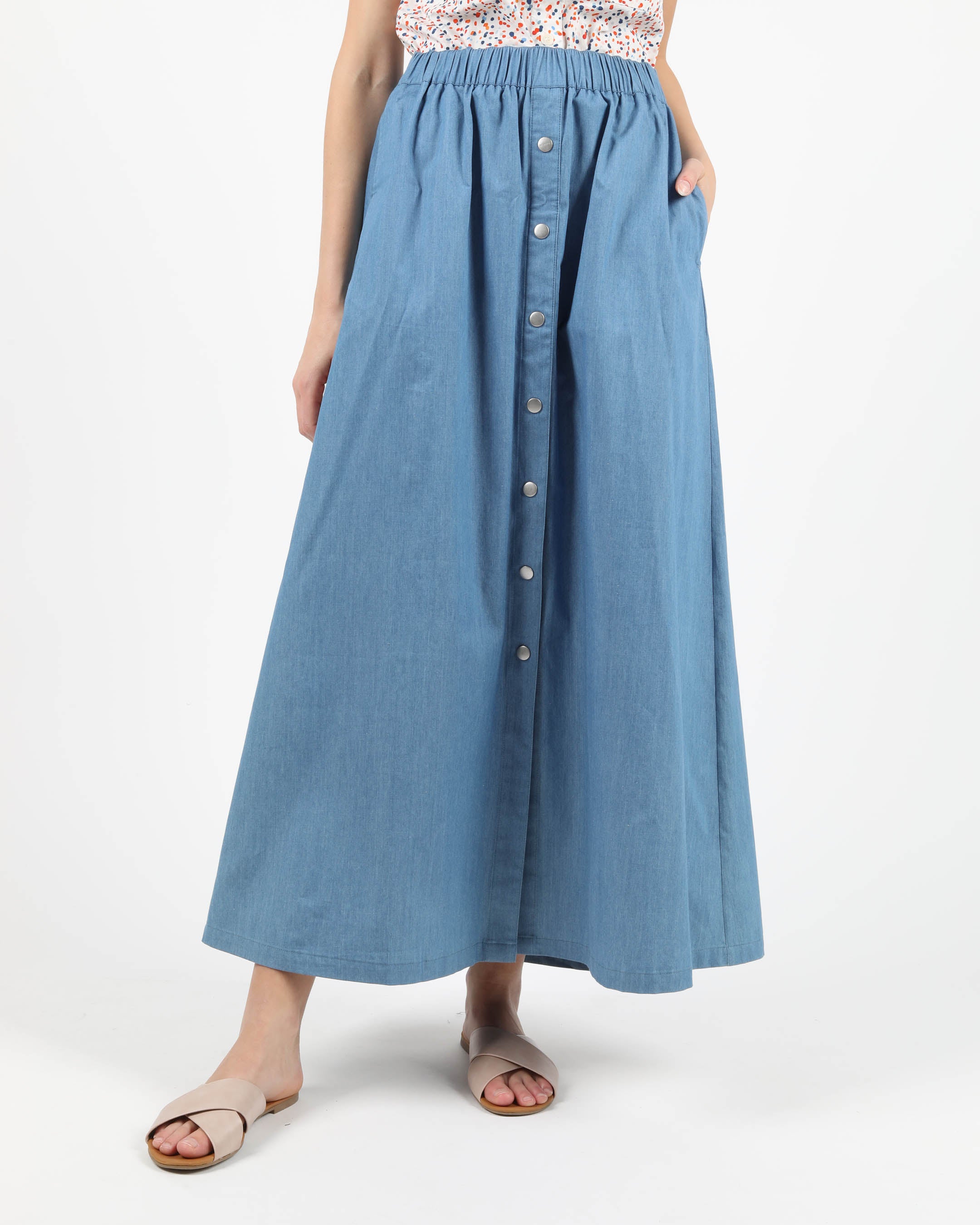 Chambray Maxi Skirt – Wemoto Studio