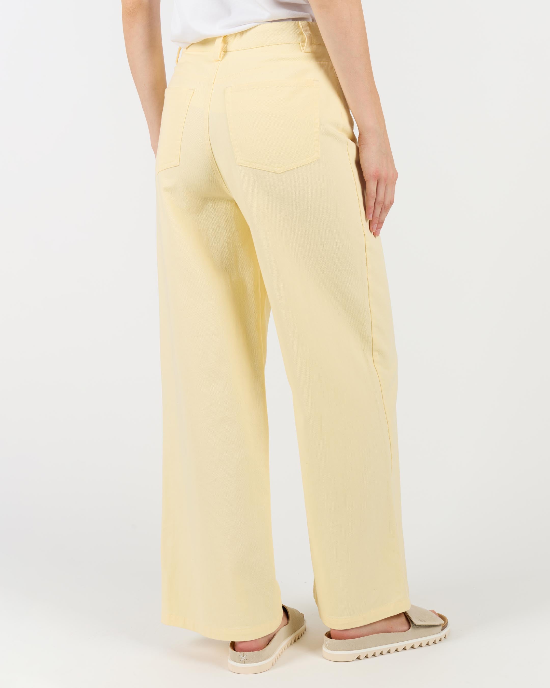 Cotton Twill Wide Leg 5-Pocket Pants – Wemoto Studio